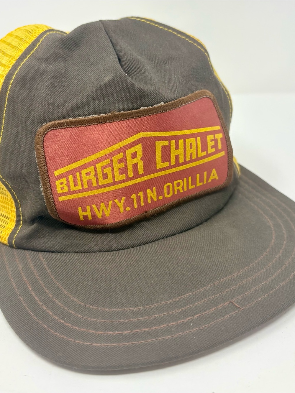 Vintage Burger Chalet Snapback Trucker Hat Hwy.11N. Orillia 80s